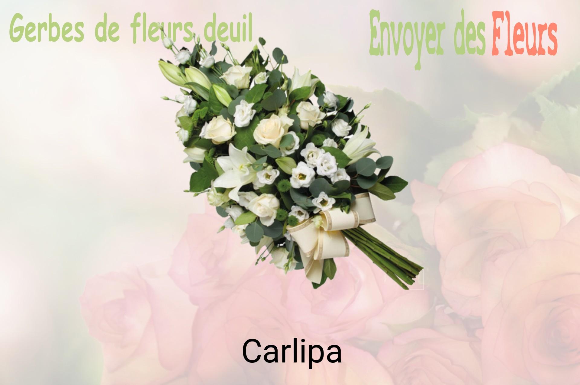 Gerbe de fleurs de deuil livrée à Carlipa